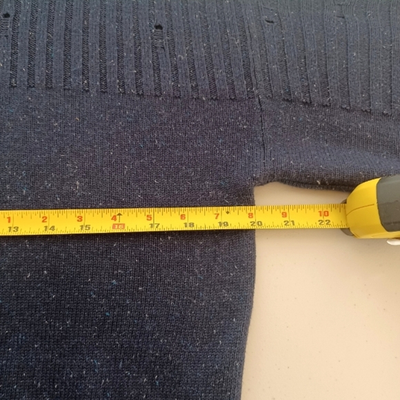 DH New York Distressed Silk Cashmere Knit Bell Sleeve Jumper Sweater - Picture 13 of 14